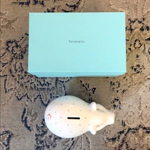 Tiffany Piggy Bank with pink accents - New in Box